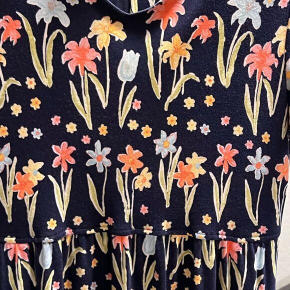 NWOT Talbots Floral Print Maxi Dress - Blue, Pink, Yellow, Green #138 - Picture 4 of 5